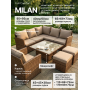 Комплект садовой мебели MILAN коричневый со столом-трансформером