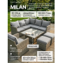 Комплект садовой мебели MILAN серый со столом-трансформером