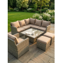 Комплект садовой мебели MILAN со столом-трансформером — 8 персон бежевый