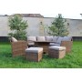 Комплект садовой мебели MILAN коричневый со столом-трансформером