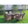 Комплект садовой мебели ROMA коричневый — классика на 6 персон