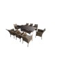 Комплект садовой мебели ROMA-GRANDE коричневый — классика на 8 персон