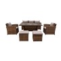 Комплект садовой мебели VENEZIA коричневый — 7 предметов для комфорта