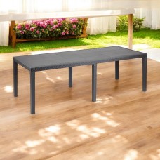 Стол прямоугольный "QUEEN" 220*90 см. , антрацит, арт. 01472