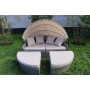 Шезлонг-трансформер TREVI — круглая кровать и диван 2-в-1 бежевый