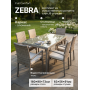 Комплект садовой мебели ZEBRA PREMIUM на 6 персон бежевый