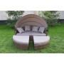 Шезлонг-трансформер TREVI — круглая кровать и диван 2-в-1 коричневый