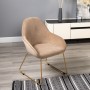 Кресло Kent Diag beige/Линк золото