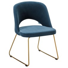 Стул Lars Diag blue/Линк золото