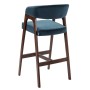 Кресло барное Baxter Blue/Темный орех