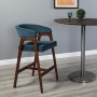 Кресло барное Baxter Blue/Темный орех