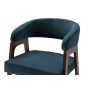 Кресло барное Baxter Blue/Темный орех