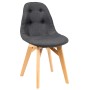 Стул Eames lite тёмно-серый/натур. Бук