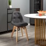 Стул Eames lite тёмно-серый/натур. Бук