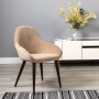 Кресло Kent Diag beige/т.орех