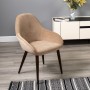 Кресло Kent Diag beige/т.орех