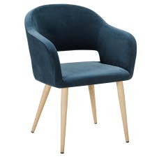 Кресло Oscar Diag blue/нат.дуб