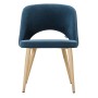 Стул Lars Diag blue/нат.дуб