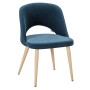 Стул Lars Diag blue/нат.дуб