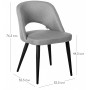 Стул Lars Diag blue/нат.дуб