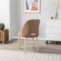 Стул Ledger Diag beige/нат.дуб