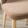Стул Ledger Diag beige/нат.дуб