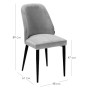 Стул Alen Diag blue/т. орех