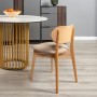 Стул Rasmus  Diag beige/нат.бук
