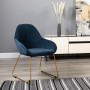 Кресло Kent Diag blue/Линк золото
