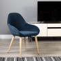 Кресло Kent Diag blue/нат.дуб