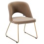 Стул Lars Diag beige/Линк золото