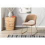 Стул Lars Diag beige/Линк золото