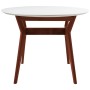 Стол Нарвик круглый д.860 Белый Темный Орех