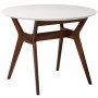 Стол Нарвик круглый д.860 Белый Темный Орех