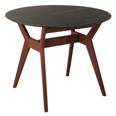 Стол Нарвик д.860 мрамор Графит Темный орех