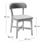 Стул Frank Pro Diag Grey/Темный орех
