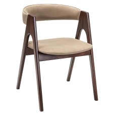 Кресло Kaede Beige/Темный орех