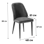 Стул Alen Diag grey/черный