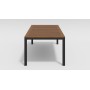 Стол Белла 200 карбон, алюминий / тик TBLL.010020.T1
