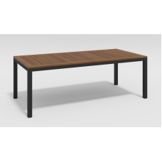 Стол Белла 200 карбон, алюминий / тик TBLL.010020.T1