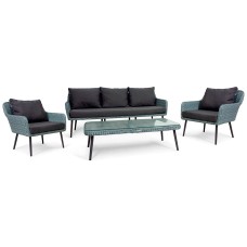 Комплект плетеной мебели MOKKA RIMINI NEW (стол кофейный, 2 кресла, диван 3 х-местный)