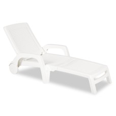 Шезлонг B:rattan МАЙАМИ / MIAMI складной, белый (дисконт)