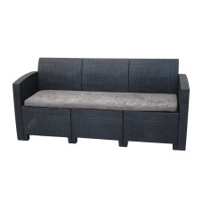 Arizona b:rattan, Диван трехместный, антрацит (3-х местная подушка)