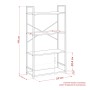 Стеллаж Leset Стилвуд 24 широкий, 4 полки