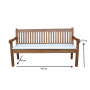 Скамья из акации КАРО 3-х местная