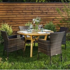 Обеденный комплект МОДЕНА 116 см на 4 персоны с креслами