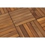 Модульный уличный пол из акации НОРД (6 ламелей), 30×30 см, набор 10 шт