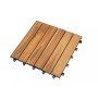 Модульный уличный пол из акации НОРД (6 ламелей), 30×30 см, набор 10 шт
