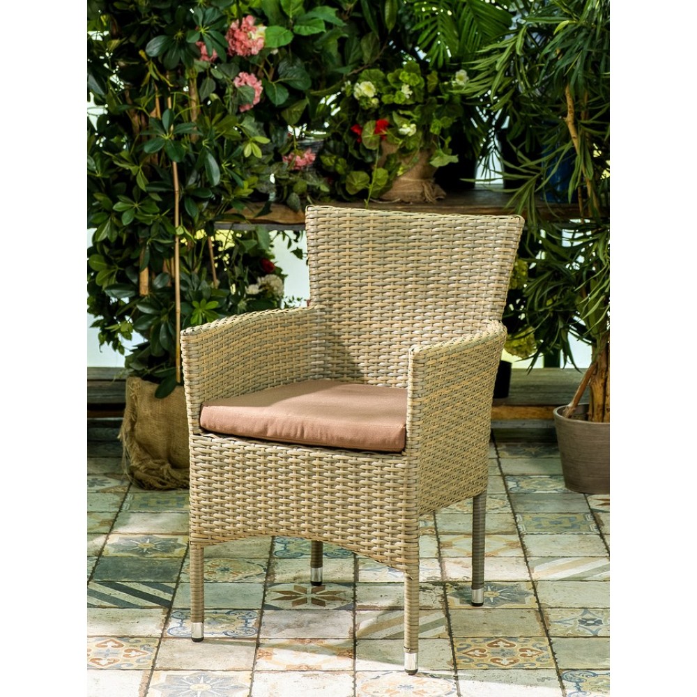 Плетеное кресло AROMA светло-коричневое  Joygarden