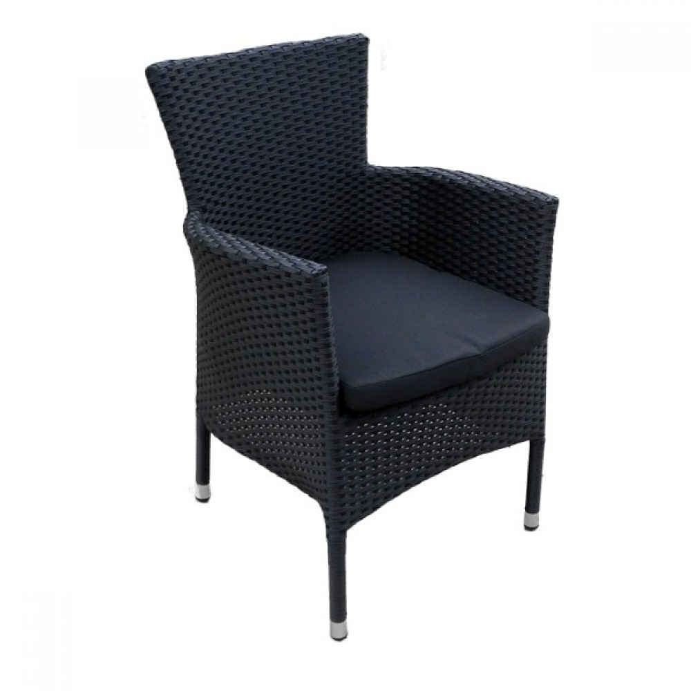 Плетеное кресло AROMA черное  Joygarden
